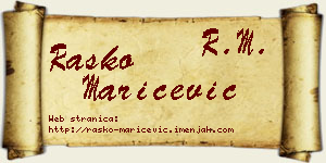 Raško Marićević vizit kartica